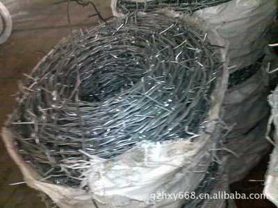 【hot sell galvanized barbed wire】價格,廠家,圖片,金屬繩、纜,饒陽縣協盟金屬絲網制品有限公司